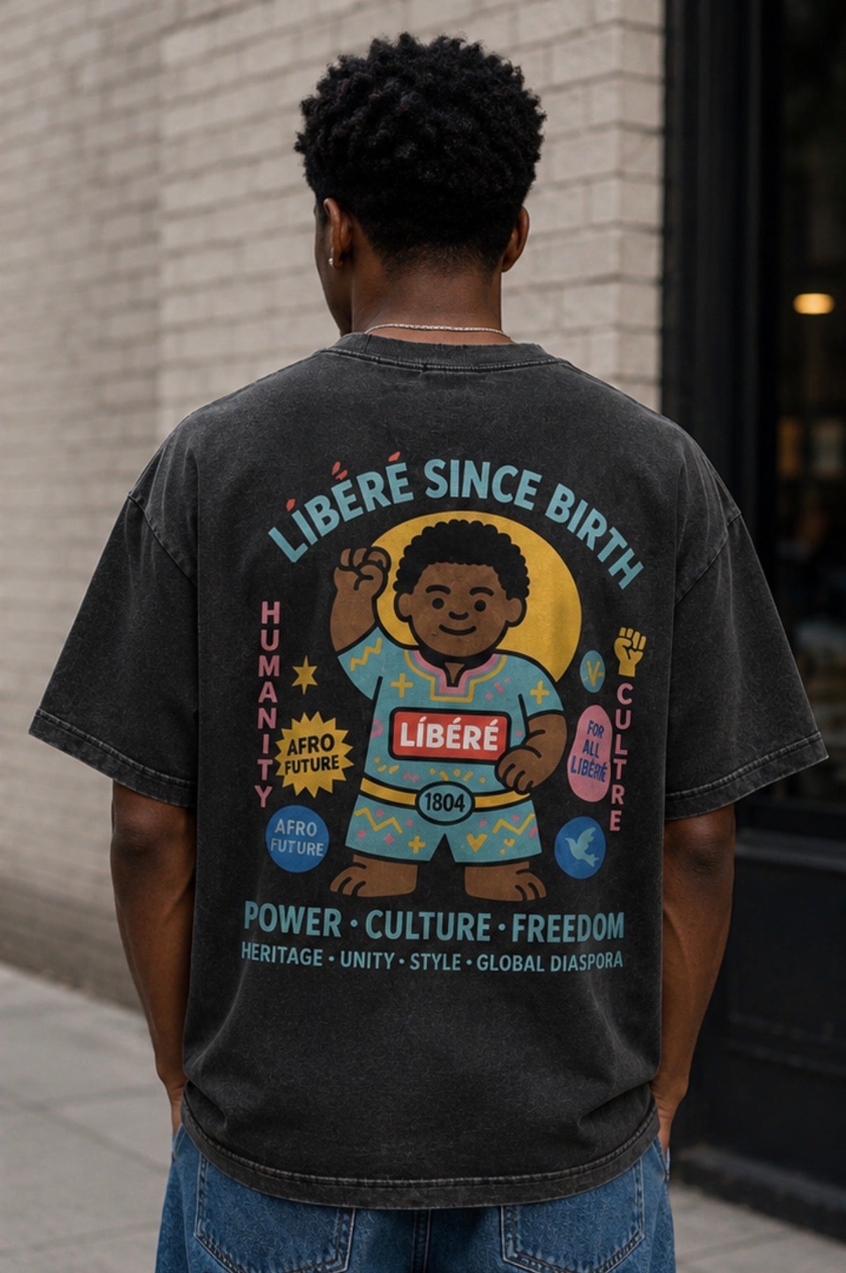 Líbéré since birth - Afro future Tee
